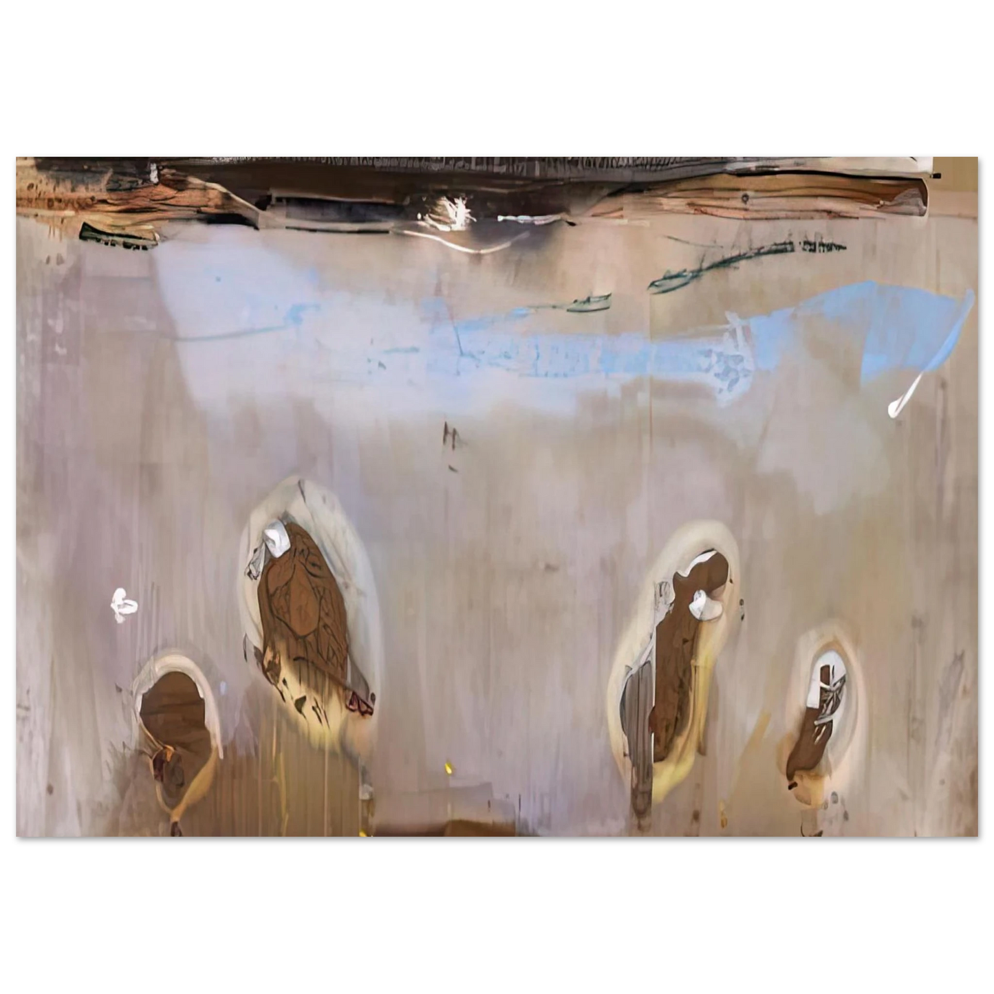 Helen Frankenthaler - Tethys, 1981- Wall Art - 30x40 cm / 12x16 inches - Premium Wooden Framed Poster With Fine Art Paper-canvas - Wood frame