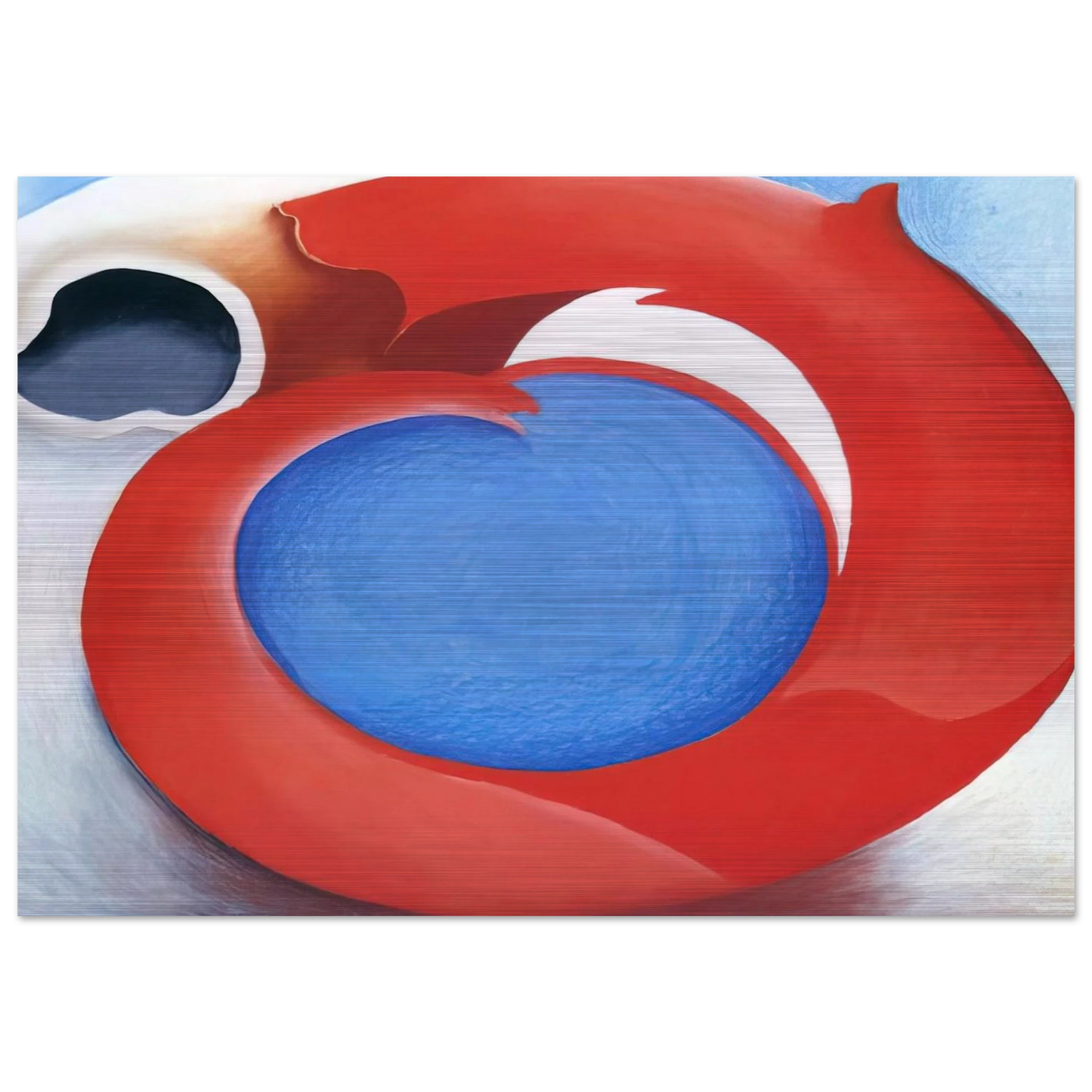 Goat's Horn With Red - Georgia O'Keeffe Brushed Aluminum Print - 70x100 cm / 28x40 inches | Georgia O'Keeffe Aluminum Print | Georgia O'Keeffe Prints