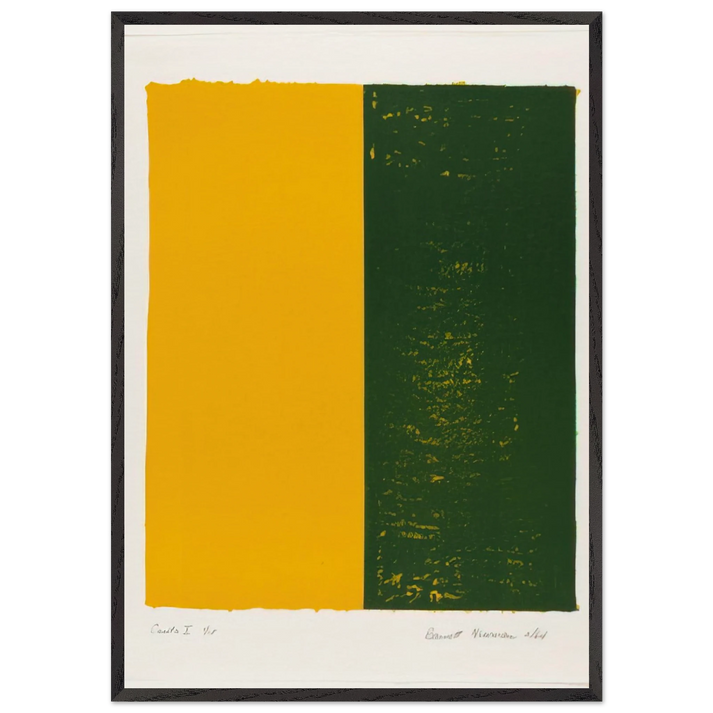 Canto X - Barnett Newman 70x100 cm / 28x40 inches Framed Art Print – Black Wooden Frame