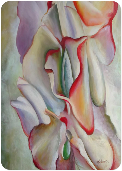 Pink Sweet Peas By Georgia O'Keeffe Pack of 10 Post Cards | Georgia O'Keeffe Post Cards | A6 (10.5 x 14.8 cm) - 4.1 x 5.8 inches