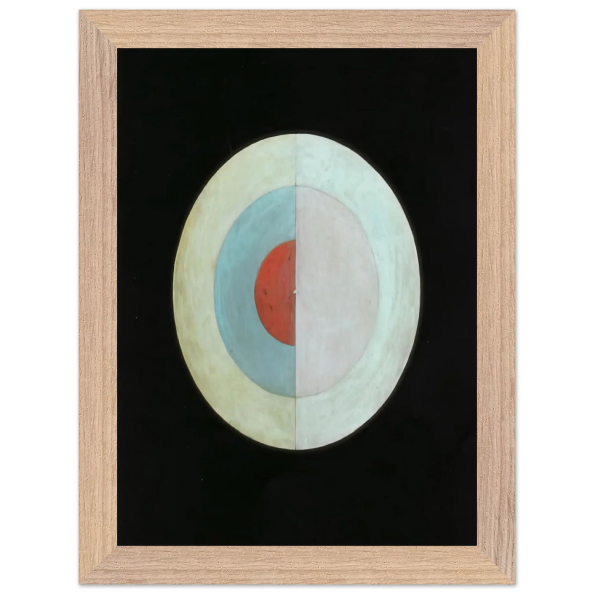 Hilma af Klint - THE SWAN NO 16 1915 Wall art - 21x29.7 cm / 8x12" - Premium Wooden Framed Poster With Fine Art Paper - Black frame