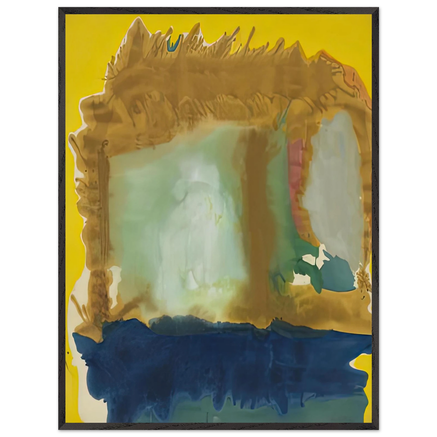 Helen Frankenthaler - Milkwood Arcade, 1963- Wall Art - 60x80 cm / 24x32 inches - Premium Wooden Framed Poster With Fine Art Paper-canvas - Black frame
