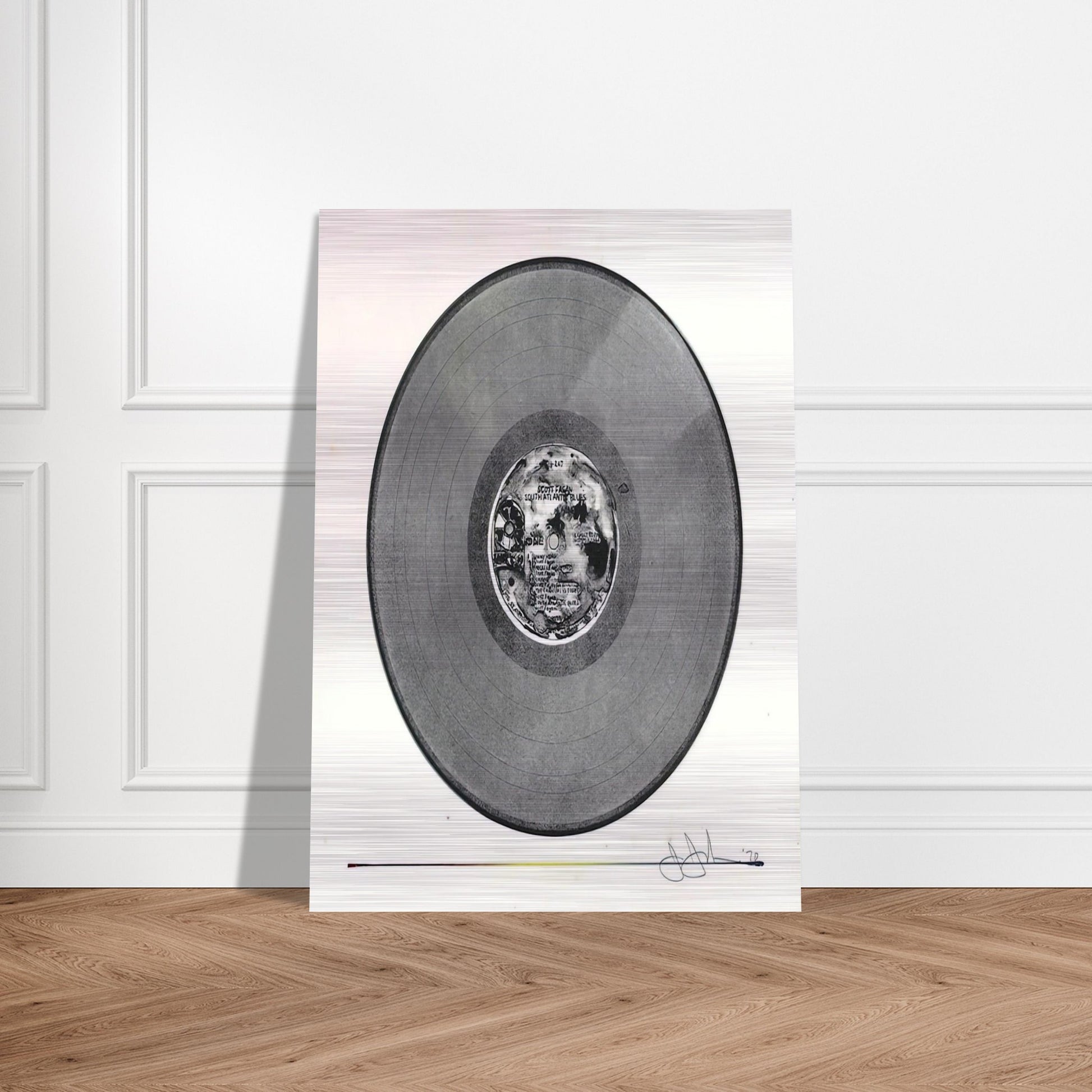 SCOTT FAGAN RECORD 1970 - Jasper Johns Brushed Aluminum Print - 70x100 cm / 28x40 inches | Jasper Johns Aluminum Print | Jasper Johns Prints