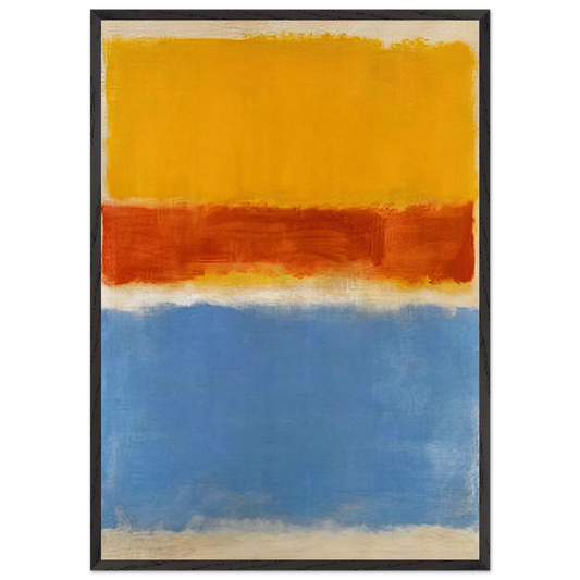 Untitled Yellow Red and Blue - 1953 - Mark Rothko 70x100 cm / 28x40 inches Framed Art Print – Black Wooden Frame