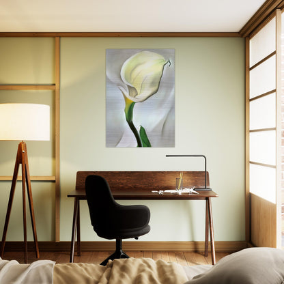 Calla Lily Turned Away - Georgia O'Keeffe Brushed Aluminum Print - 70x100 cm / 28x40 inches | Georgia O'Keeffe Aluminum Print | Georgia O'Keeffe Prints