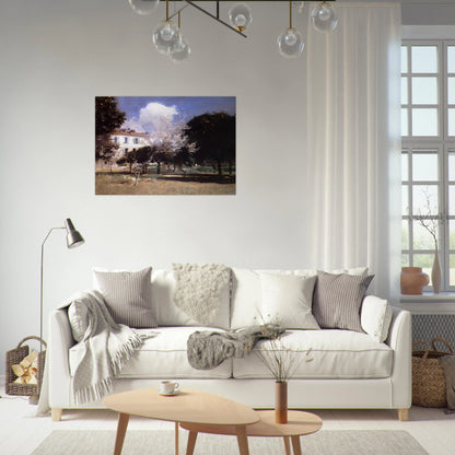 House and Garden - John Singer Sargent Brushed Aluminum Print - 70x100 cm / 28x40 inches | John Singer Sargent Aluminum Print | John Singer Sargent Prints