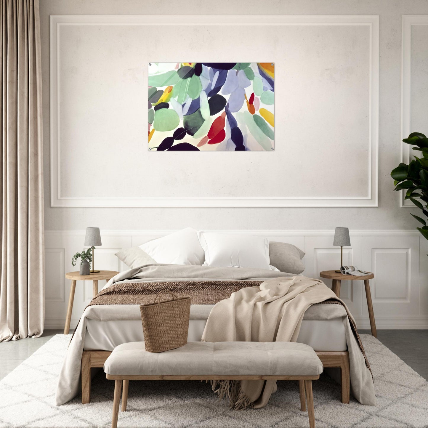 Seven Green Leagues - Alice Baber Acrylic Print - 70x100 cm / 28x40″ inches | Alice Baber Wall Art | Alice Baber Prints