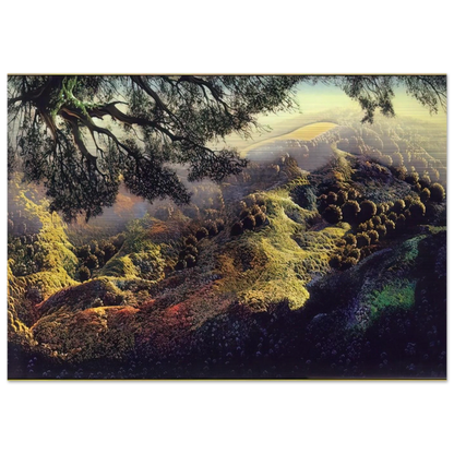 Paradise - Eyvind Earle Brushed Aluminum Print - 70x100 cm / 28x40 inches | Eyvind Earle Aluminum Print | Eyvind Earle Prints