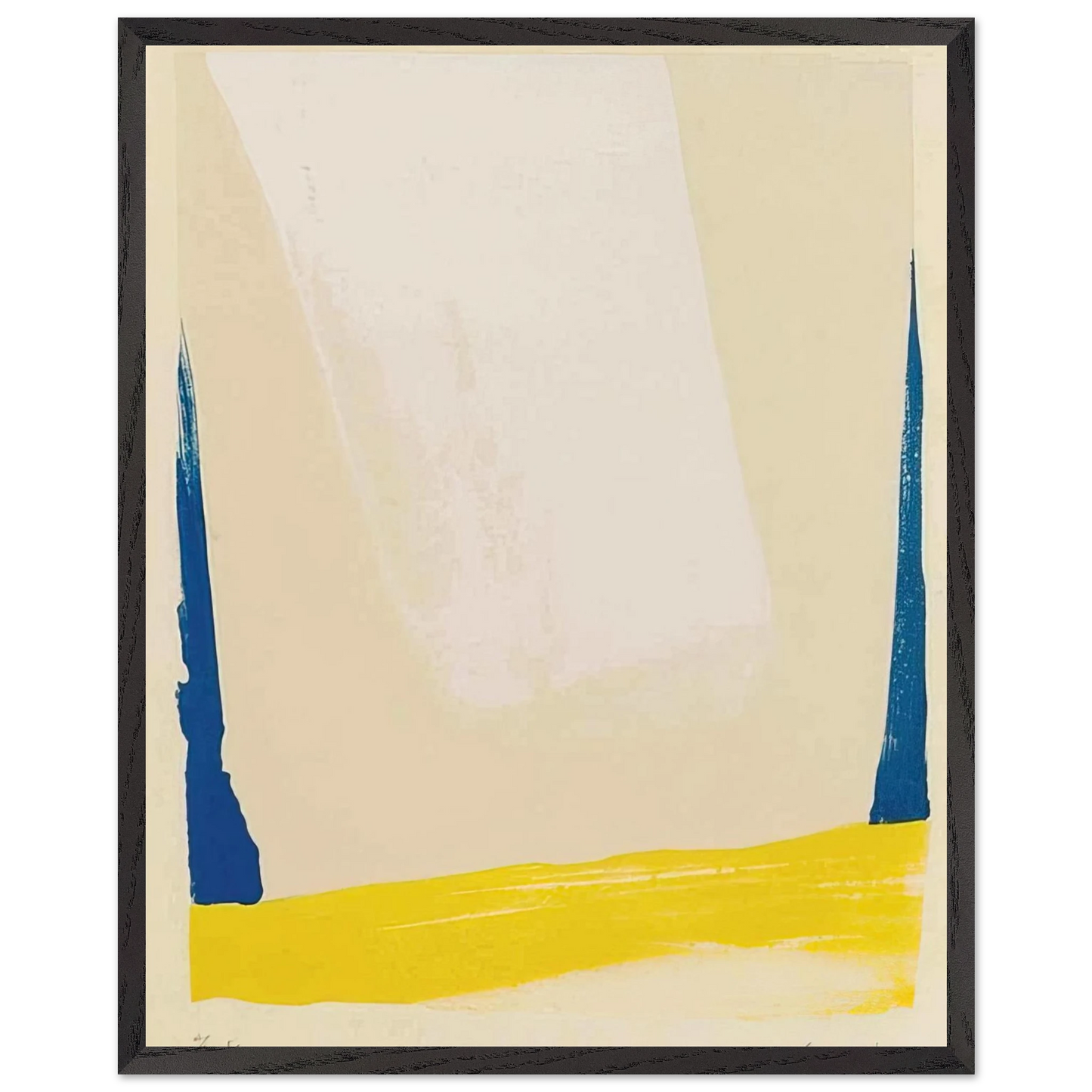 Helen Frankenthaler - White Portal - 1967 Wall art - 50x70 cm / 20x28 inches - Premium Wooden Framed Poster With Fine Art Paper-canvas - White frame