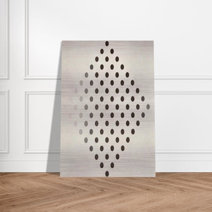 BLACK TO WHITE DISKS 1952 - Bridget Riley Brushed Aluminum Print - 70x100 cm / 28x40 inches | Bridget Riley Aluminum Print | Bridget Riley Prints