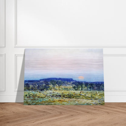 September Moonrise - Childe Hassam Brushed Aluminum Print - 70x100 cm / 28x40 inches | Childe Hassam Aluminum Print | Childe Hassam Prints