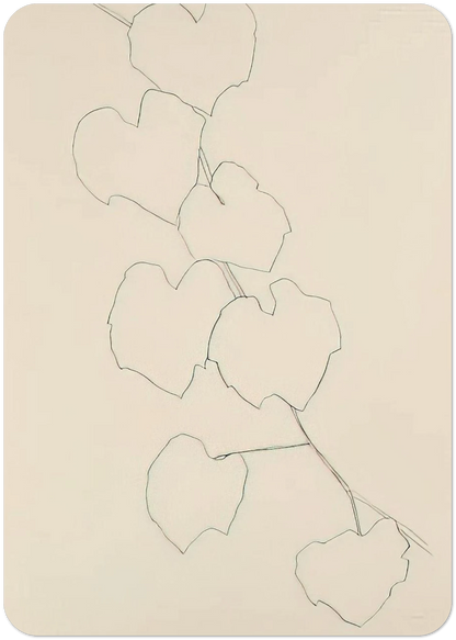 Grape Leaves II By Ellsworth Kelly Pack of 10 Post Cards | Ellsworth Kelly Post Cards | A6 (10.5 x 14.8 cm) - 4.1 x 5.8 inches