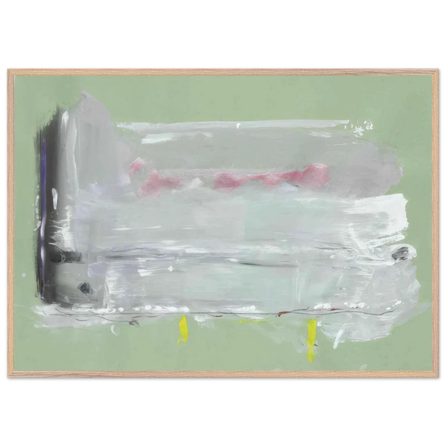 Helen Frankenthaler - Untitled - 1984 Wall art - A1 (59.4 x 84.1  cm) - Premium Wooden Framed Poster With Fine Art Paper-canvas - Wood frame