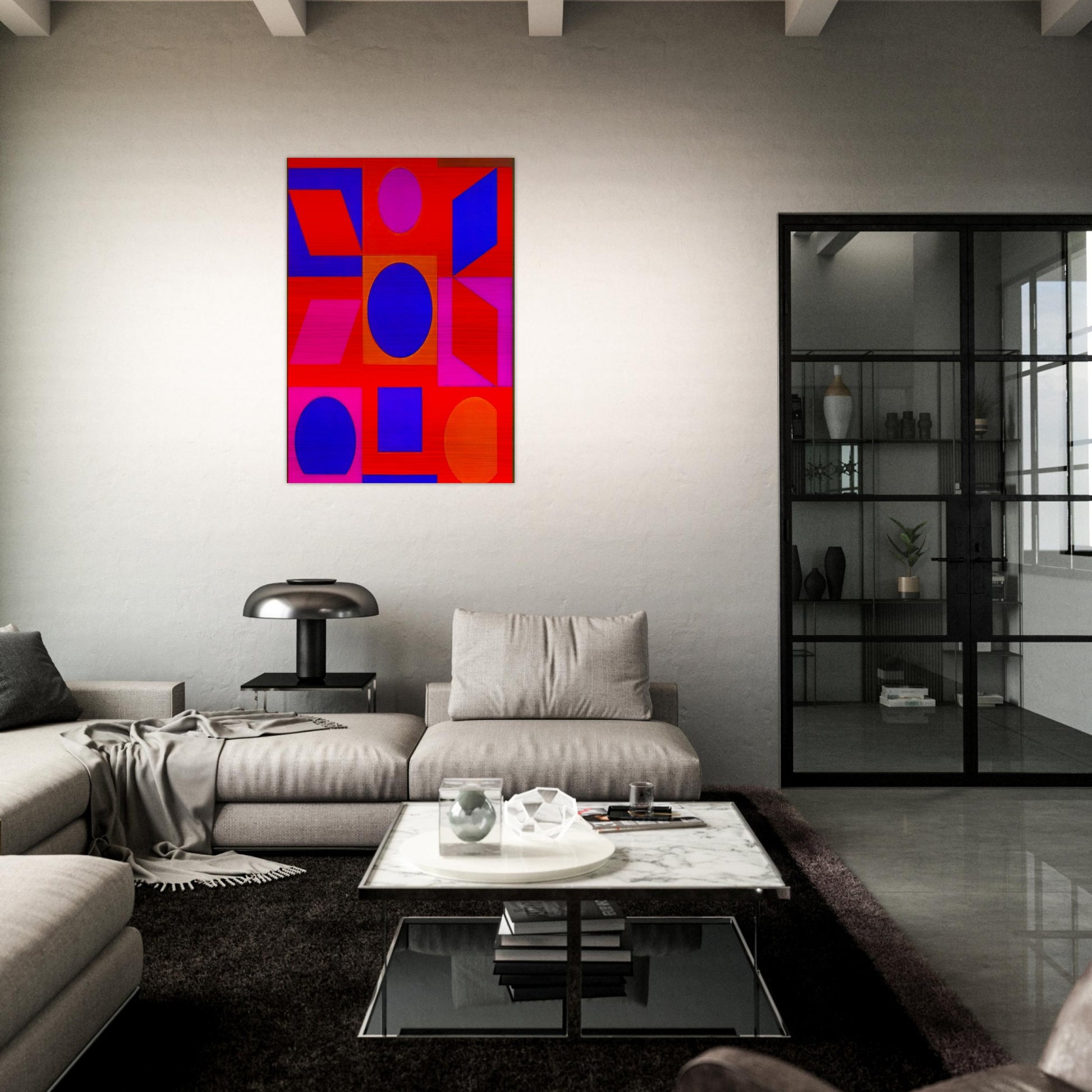 Alphabet VR - 1960 - Victor Vasarely Brushed Aluminum Print - 70x100 cm / 28x40 inches | Victor Vasarely Aluminum Print | Victor Vasarely Prints