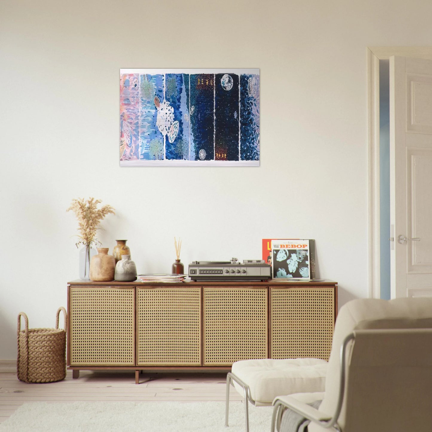 At Sea Japan - 1980 - Jennifer Bartlett Brushed Aluminum Print - 70x100 cm / 28x40 inches | Jennifer Bartlett Aluminum Print | Jennifer Bartlett Prints