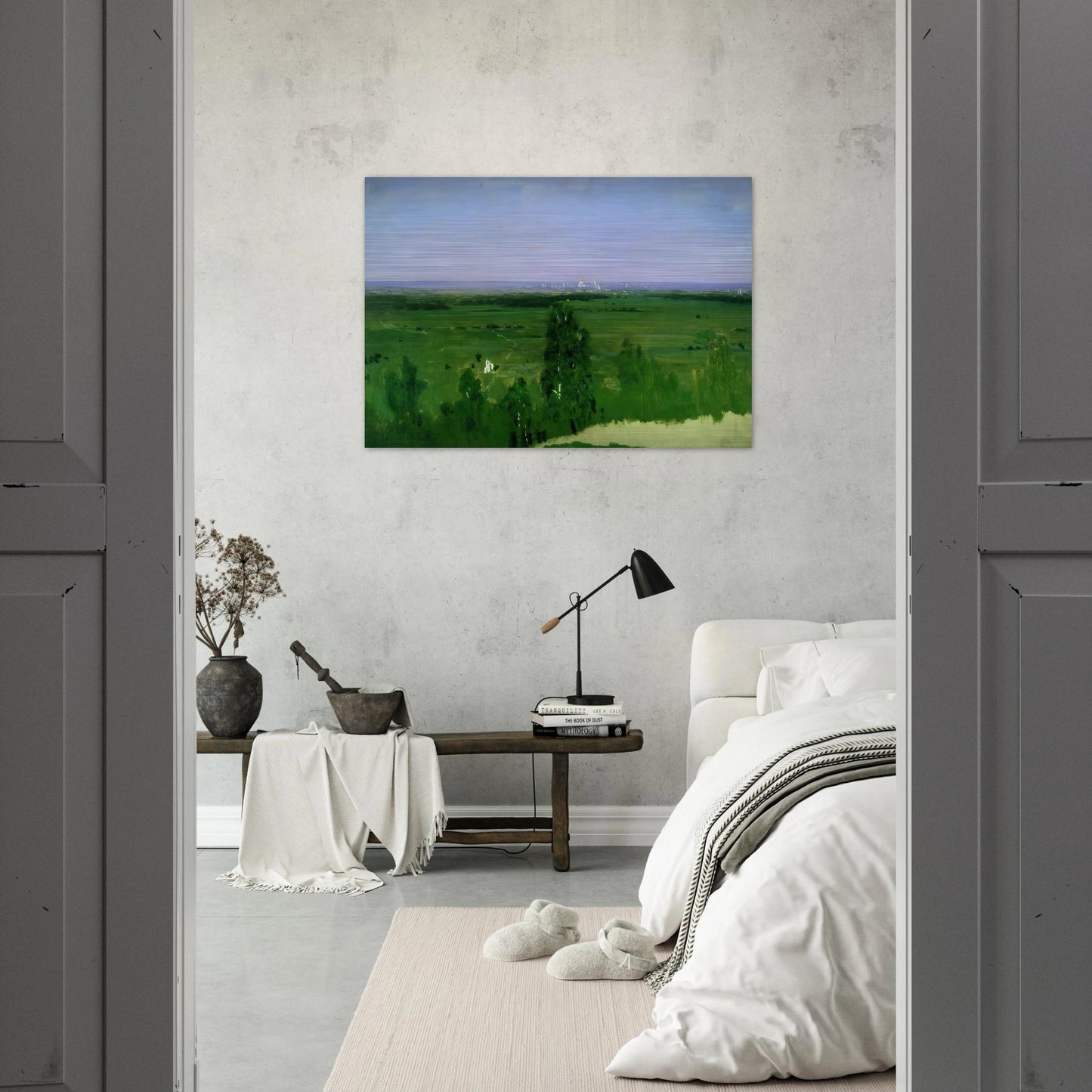 View on Moscow from Sparrow Hills - Arkhyp Kuindzhi Brushed Aluminum Print - 70x100 cm / 28x40 inches | Arkhyp Kuindzhi Aluminum Print | Arkhyp Kuindzhi Prints