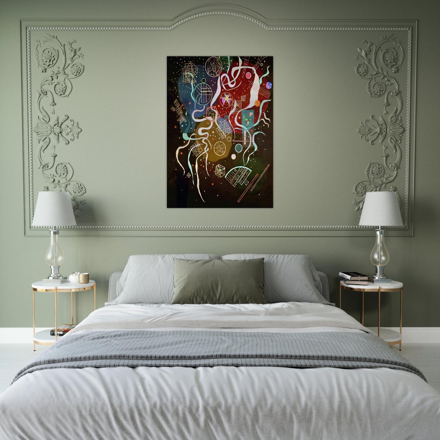 MOVEMENT I 1935 - Wassily Kandinsky Brushed Aluminum Print - 70x100 cm / 28x40 inches | Wassily Kandinsky Aluminum Print | Wassily Kandinsky Prints