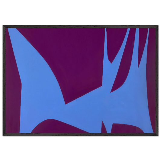 Magical Space Forms - 1951 - Lorser Feitelson 70x100 cm / 28x40 inches Framed Art Print – Black Wooden Frame