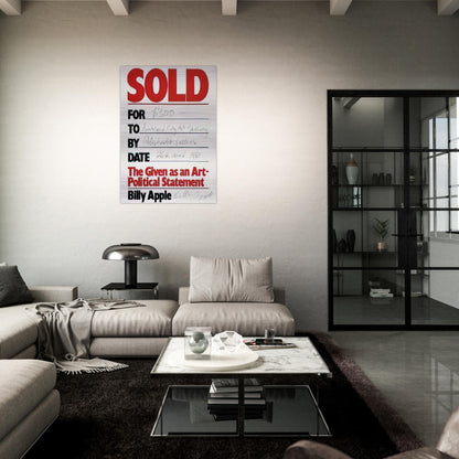 Sold - 1981 - Billy Apple Brushed Aluminum Print - 70x100 cm / 28x40 inches | Billy Apple Aluminum Print | Billy Apple Prints