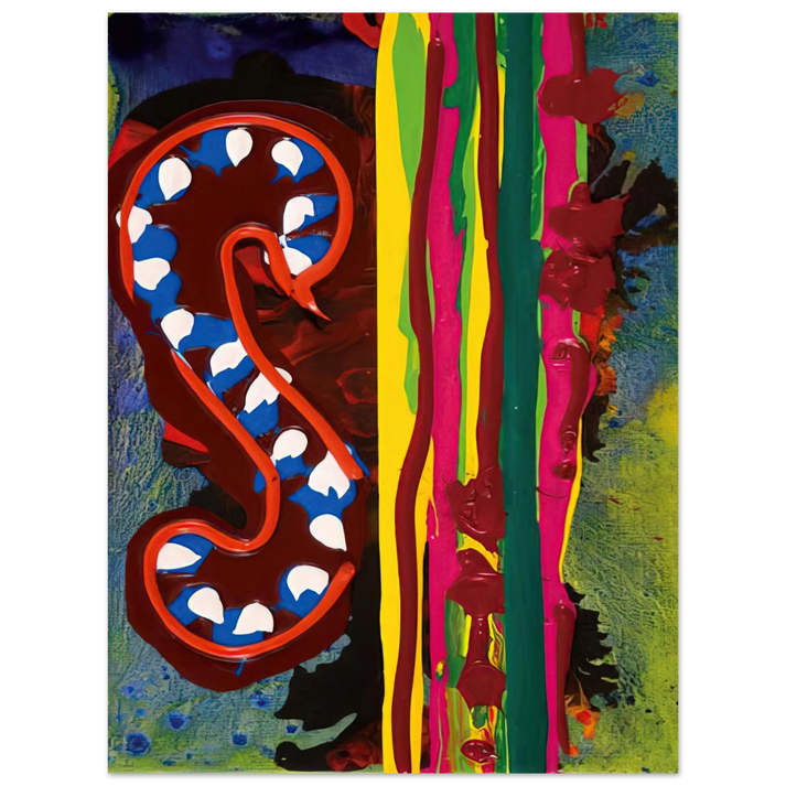 John Hoyland - Spirit Night - 18.06.98 - 1998  75x100 cm / 30x40inches Fine Art Poster
