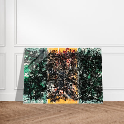 Triptyque orange - Jean-Paul Riopelle Acrylic Print - 70x100 cm / 28x40″ inches