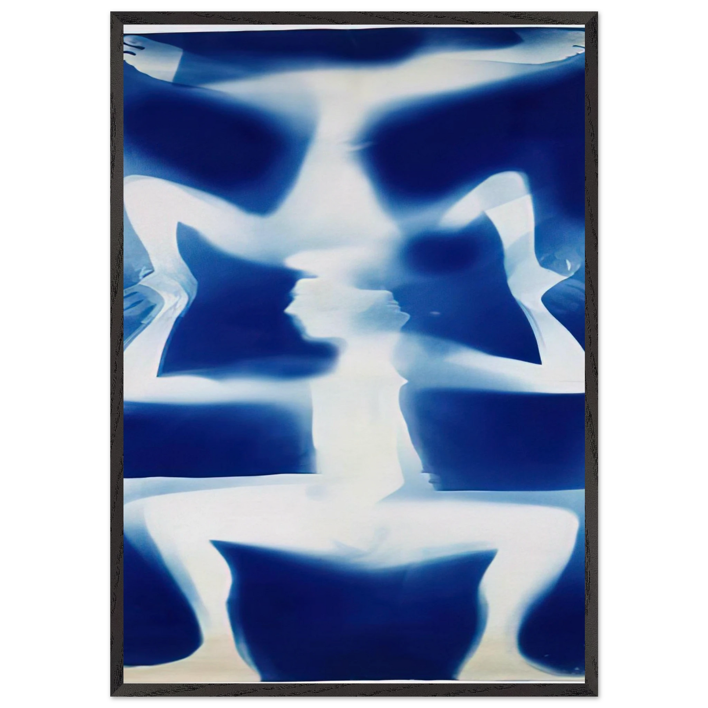 UNTITLED DOUBLE RAUSCHENBERG 1950 - Robert Rauschenberg 70x100 cm / 28x40 inches Framed Art Print – Black Wooden Frame