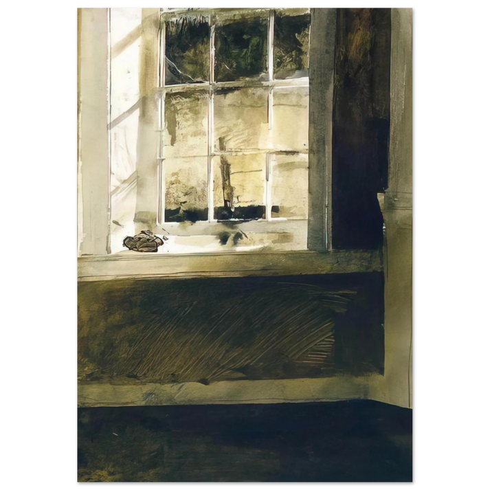Andrew Wyeth - GROUNDHOG DAY 4 Wall Art - 60x80 cm / 24x32 inches - Premium Wooden Framed Poster With Fine Art Paper-canvas - White frame