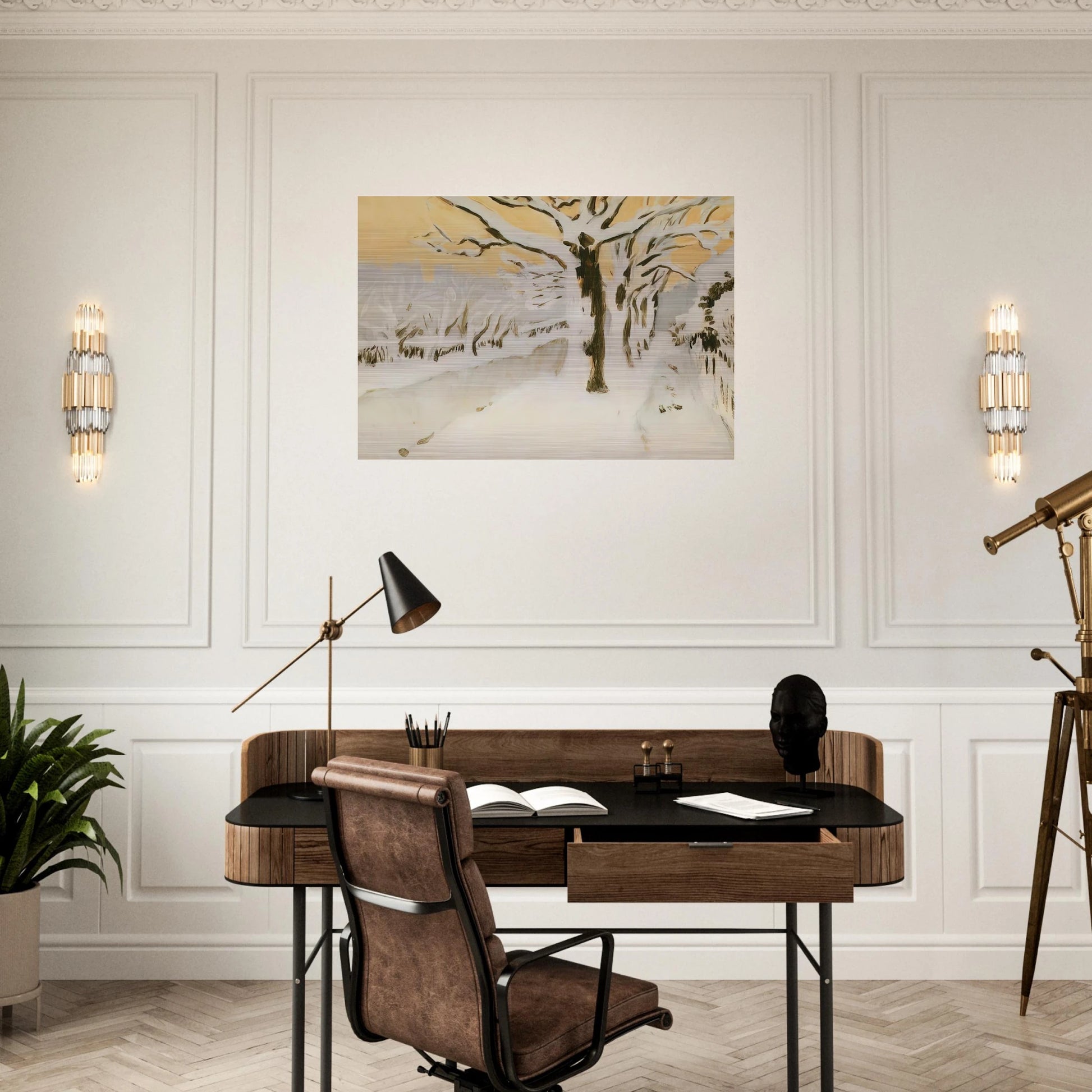 LATE AFTERNOON SNOW 1972 - Fairfield Porter Brushed Aluminum Print - 70x100 cm / 28x40 inches | Fairfield Porter Aluminum Print | Fairfield Porter Prints