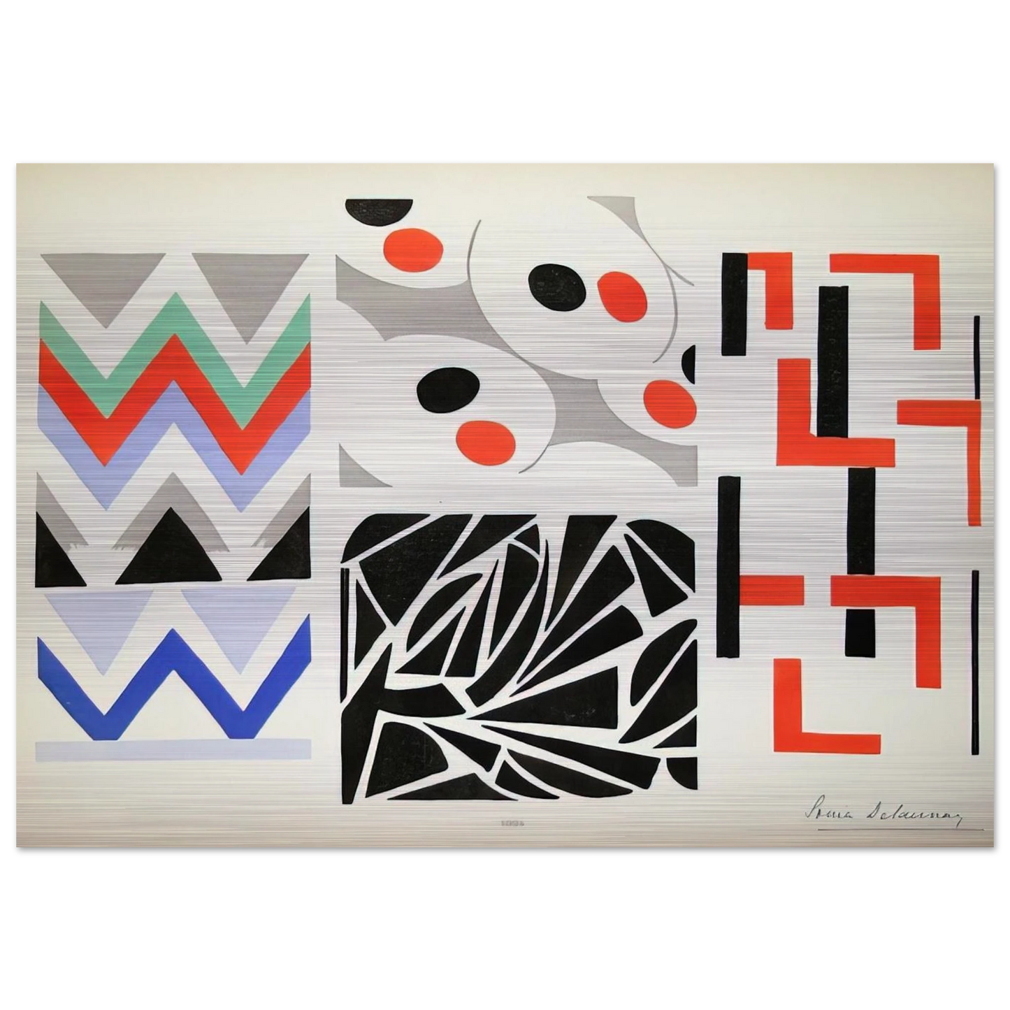 HER PAINTINGS HER OBJECTS - Sonia Delaunay Brushed Aluminum Print - 70x100 cm / 28x40 inches | Sonia Delaunay Aluminum Print | Sonia Delaunay Prints