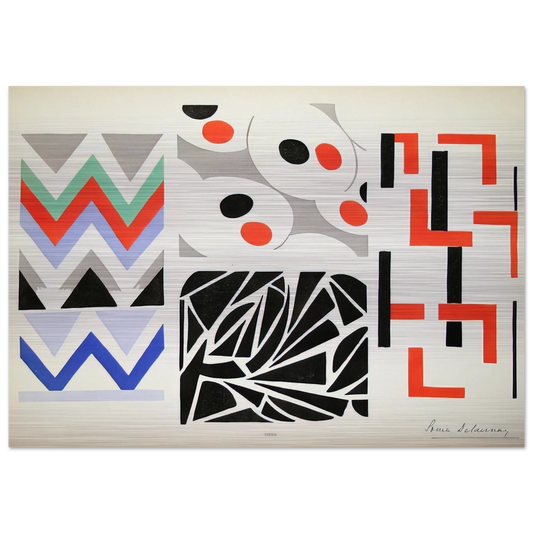HER PAINTINGS HER OBJECTS - Sonia Delaunay Brushed Aluminum Print - 70x100 cm / 28x40 inches | Sonia Delaunay Aluminum Print | Sonia Delaunay Prints