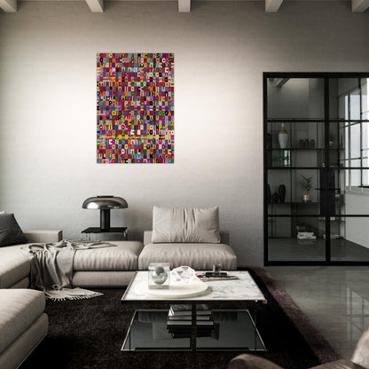 OGGI VENISETESIMO GIORNO UNDICESIMO MESE ANNO MILLENOVEIOOO ANTOTO ALIGHIERO E BOETTI ALLAMATO - Alighiero Boetti Brushed Aluminum Print - 70x100 cm / 28x40 inches | Alighiero Boetti Aluminum Print | Alighiero Boetti Prints