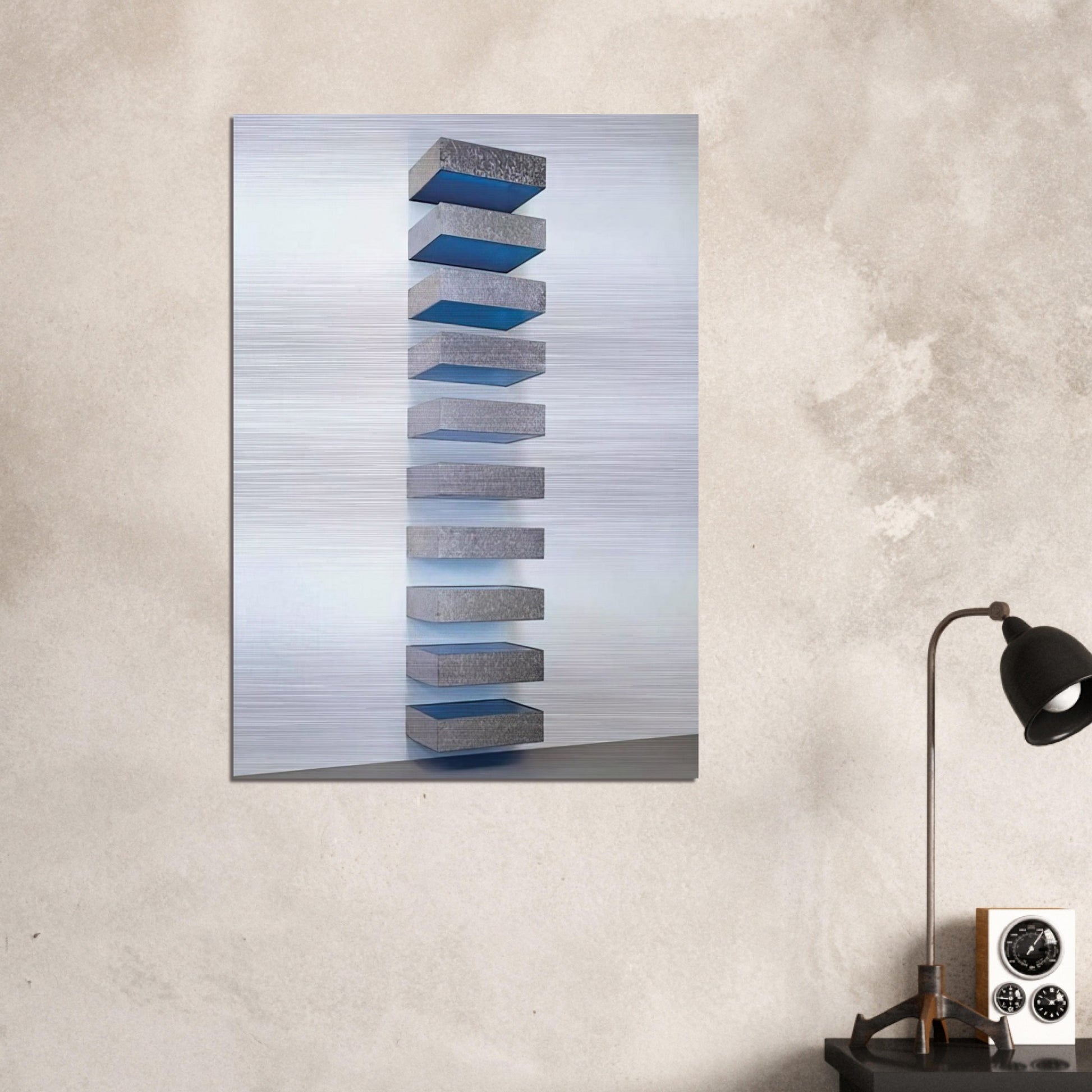 Untitled 77-41 Bernstein - 1977 - Donald Judd Brushed Aluminum Print - 70x100 cm / 28x40 inches | Donald Judd Aluminum Print | Donald Judd Prints