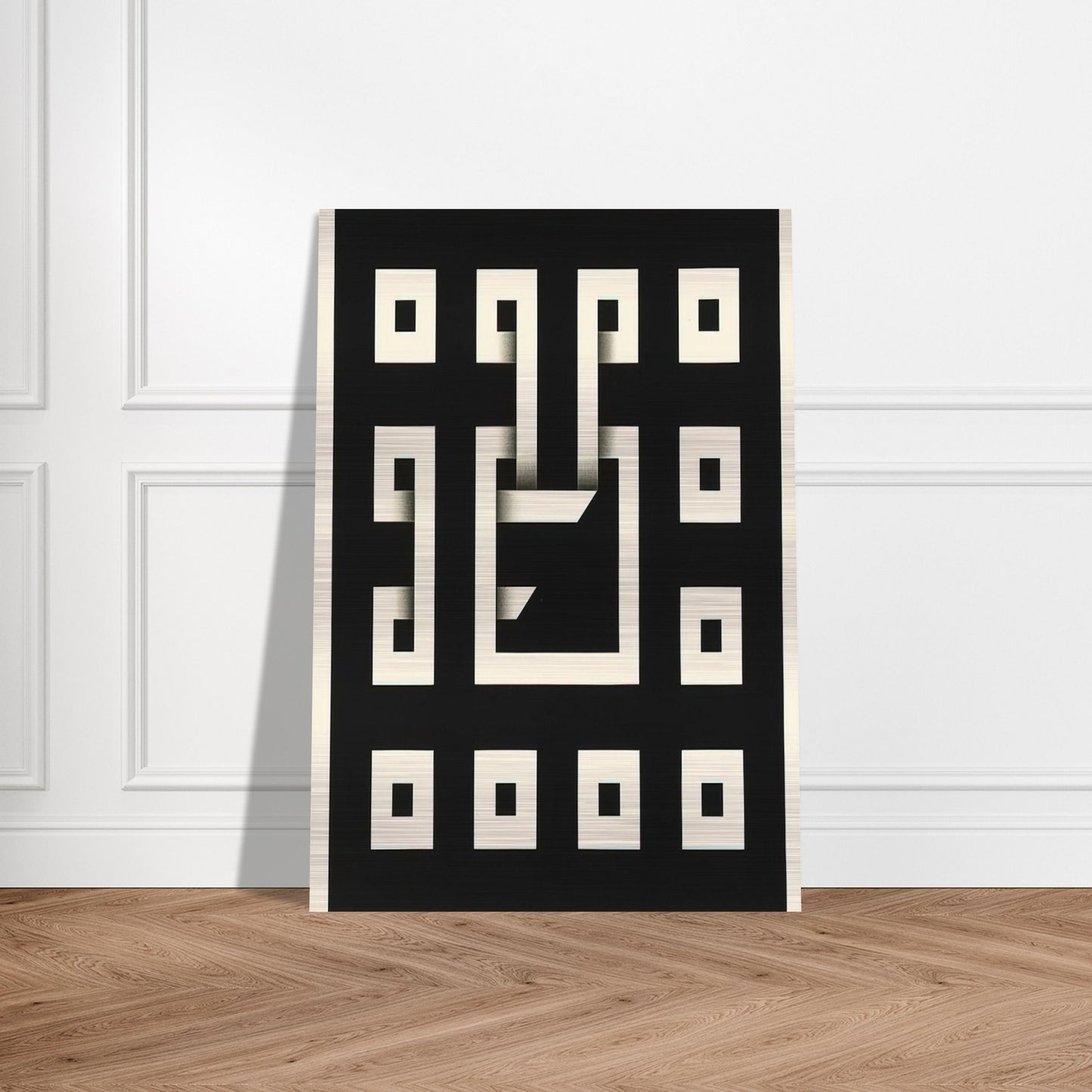Clandestine Game XI - 1968 - Omar Rayo Brushed Aluminum Print - 70x100 cm / 28x40 inches | Omar Rayo Aluminum Print | Omar Rayo Prints
