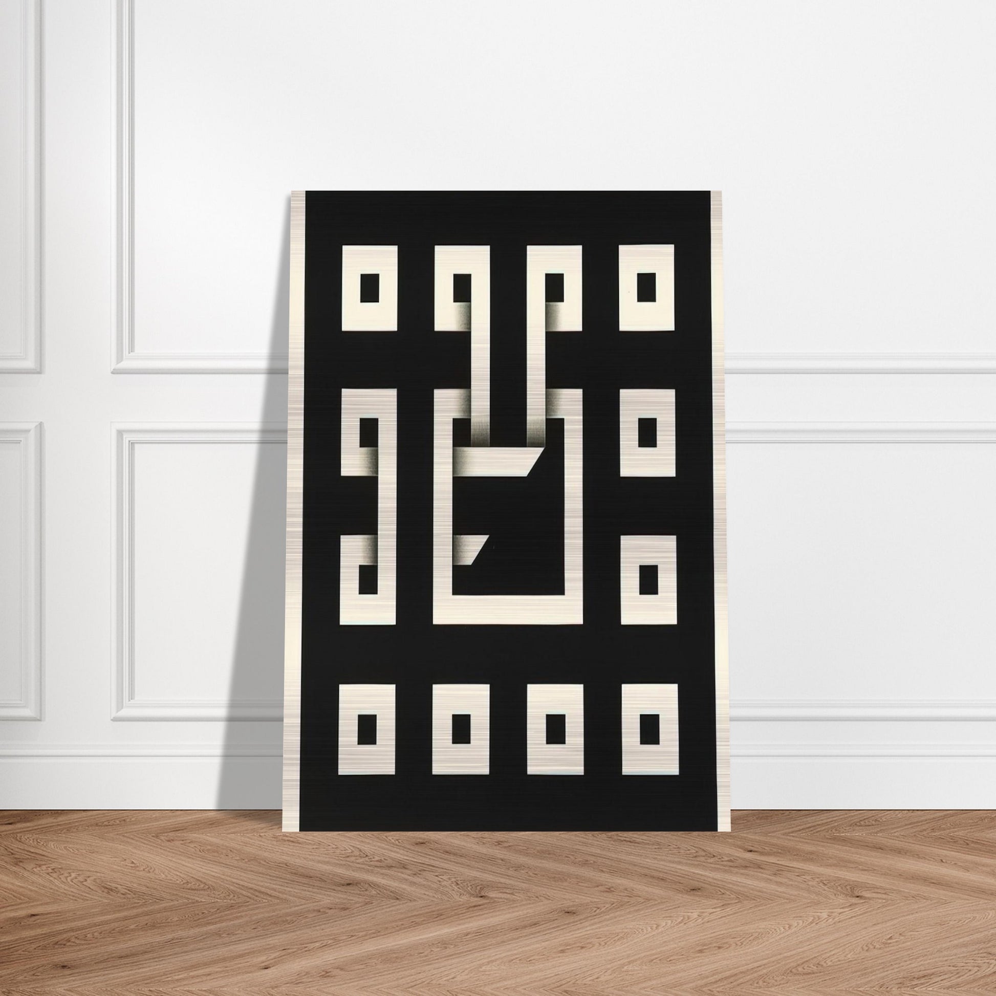 Clandestine Game XI - 1968 - Omar Rayo Brushed Aluminum Print - 70x100 cm / 28x40 inches | Omar Rayo Aluminum Print | Omar Rayo Prints