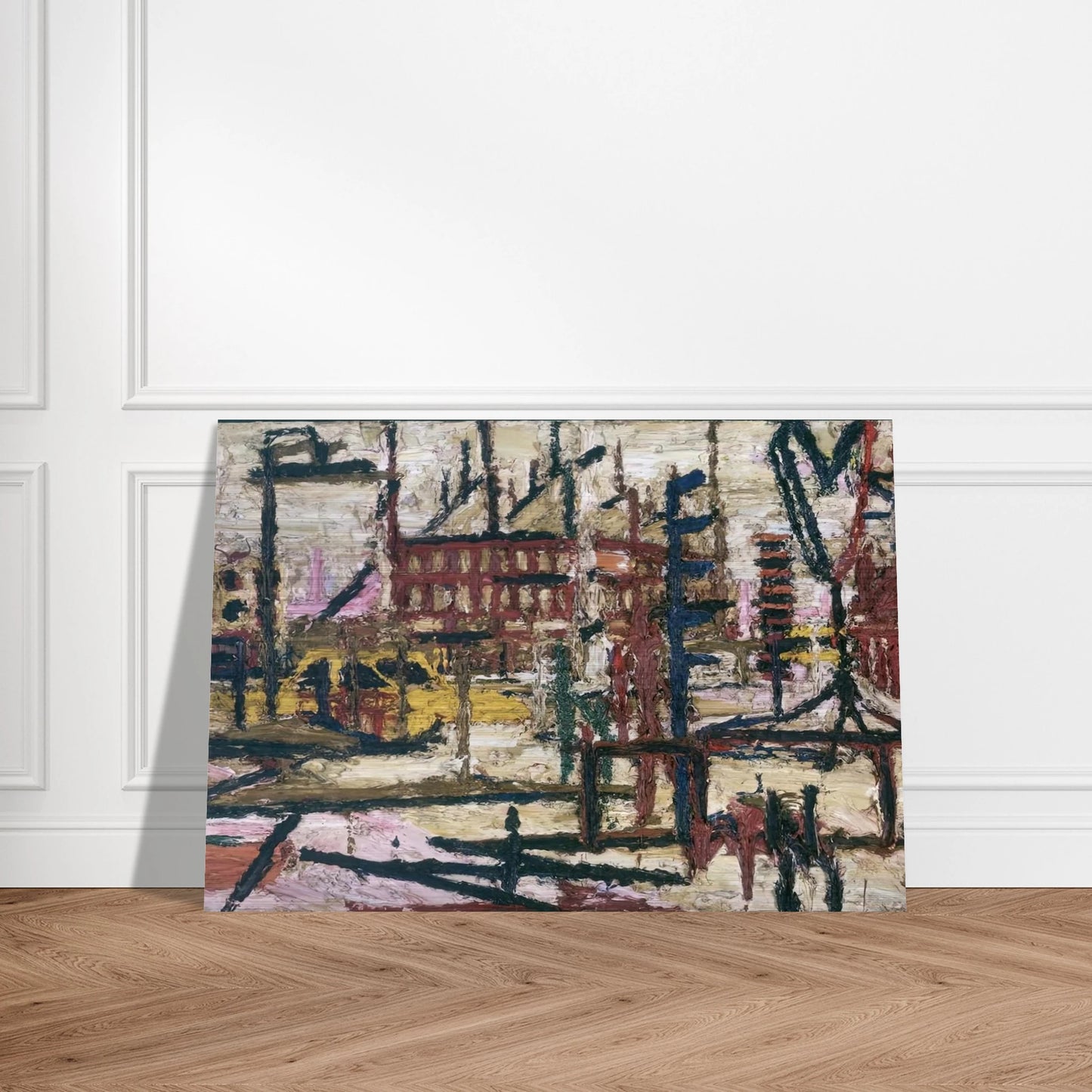 MORNINGTON CRESCENT - Frank Auerbach Brushed Aluminum Print - 70x100 cm / 28x40 inches | Frank Auerbach Aluminum Print | Frank Auerbach Prints