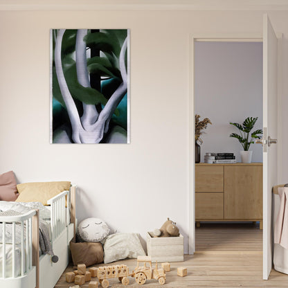 Birch and Pine Tree No. 1 - Georgia O'Keeffe Brushed Aluminum Print - 70x100 cm / 28x40 inches | Georgia O'Keeffe Aluminum Print | Georgia O'Keeffe Prints
