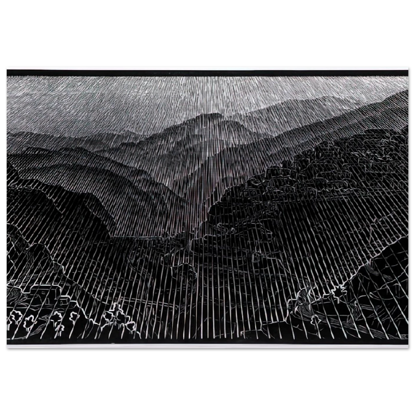 ROSSANO CALABRIA FEBRUARY 1931 1931 - MC Escher Brushed Aluminum Print - 70x100 cm / 28x40 inches | MC Escher Aluminum Print | MC Escher Prints