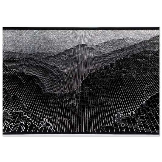 ROSSANO CALABRIA FEBRUARY 1931 1931 - MC Escher Brushed Aluminum Print - 70x100 cm / 28x40 inches | MC Escher Aluminum Print | MC Escher Prints