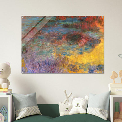 Water Lily Pond, Evening left panel - claude monet Acrylic Print - 70x100 cm / 28x40″ inches | claude monet Wall Art | claude monet Prints