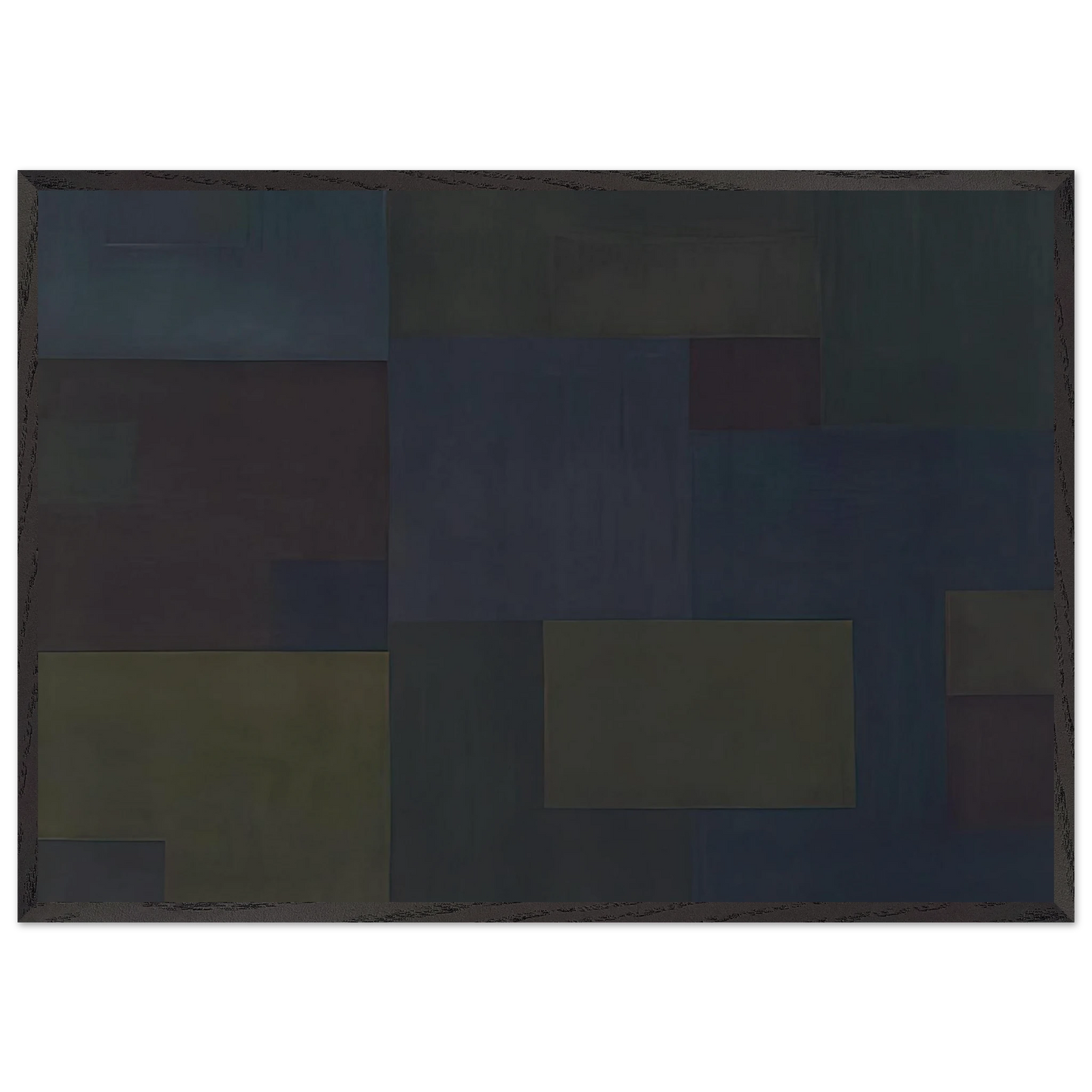 Number 17 - 1953 - Ad Reinhardt 70x100 cm / 28x40 inches Framed Art Print – Black Wooden Frame