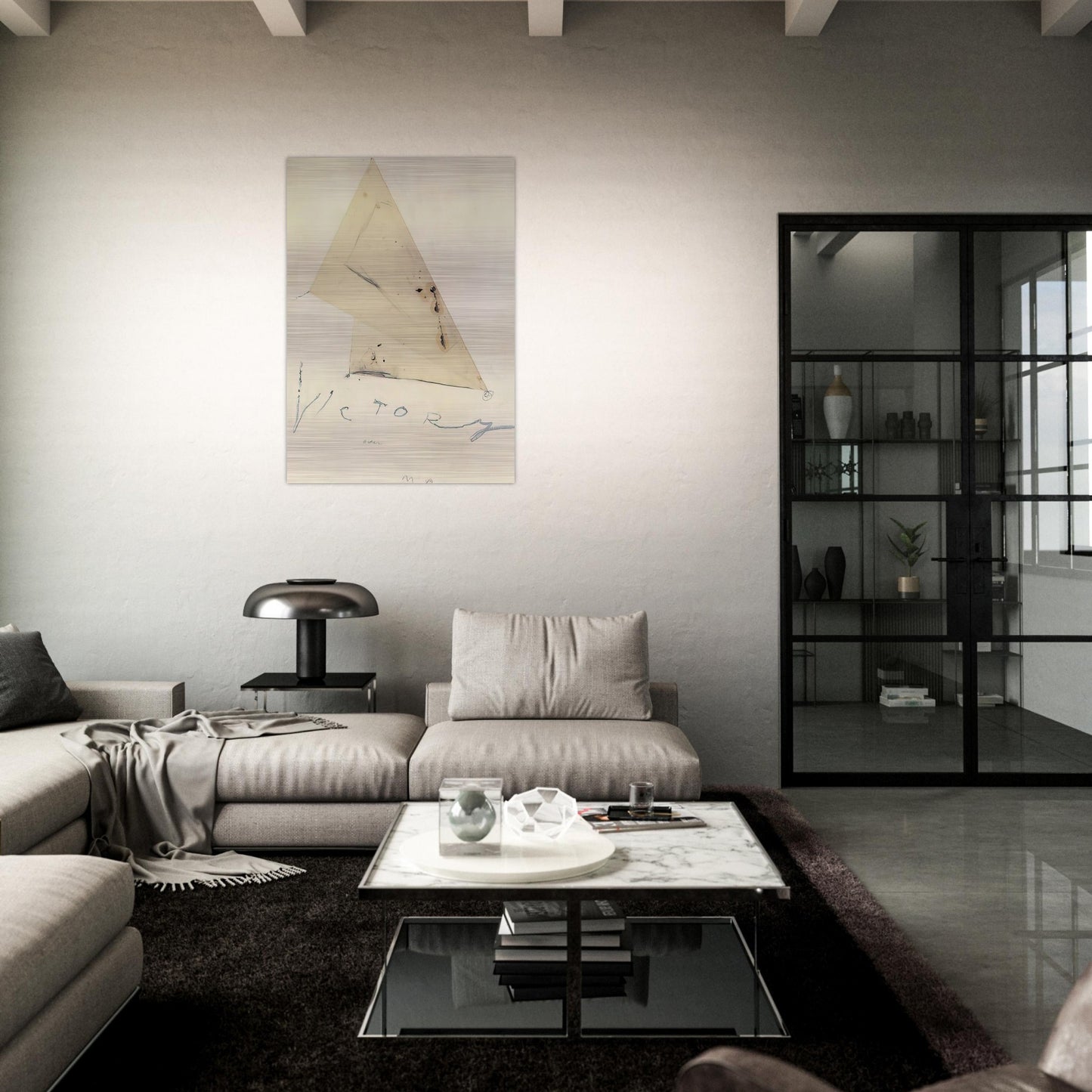 Victory - Cy Twombly Brushed Aluminum Print - 70x100 cm / 28x40 inches | Cy Twombly Aluminum Print | Cy Twombly Prints
