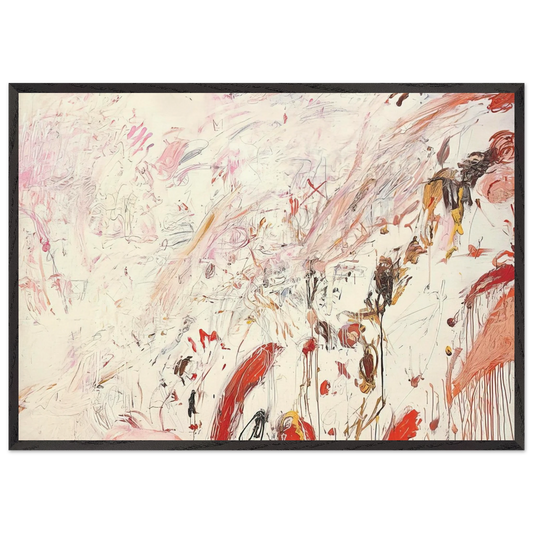 Ferragosto III - Cy Twombly 70x100 cm / 28x40 inches Framed Art Print – Black Wooden Frame