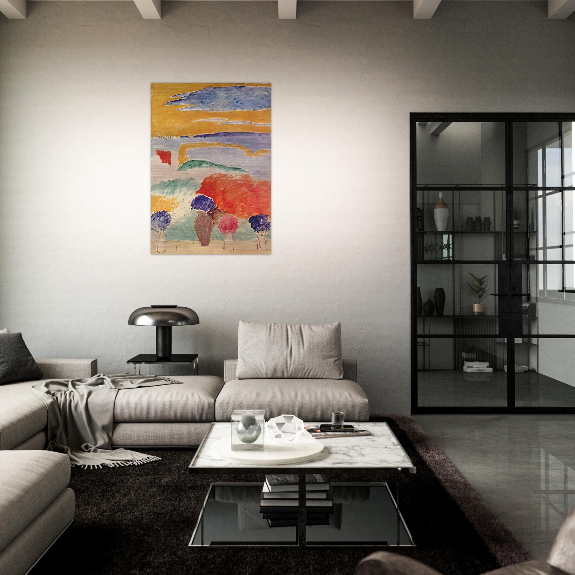 OPEN WINDOW AT TANGIER 1913 - Henri Matisse Brushed Aluminum Print - 70x100 cm / 28x40 inches | Henri Matisse Aluminum Print | Henri Matisse Prints