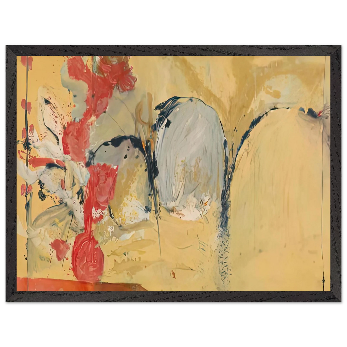 Helen Frankenthaler - Large Abstract Still Life, 1951- Wall Art - 60x80 cm / 24x32 inches - Premium Wooden Framed Poster With Fine Art Paper-canvas - Wood frame