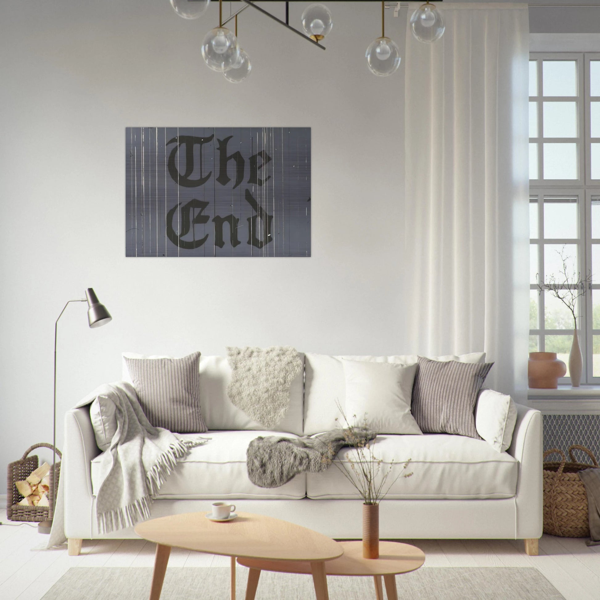 THE FINAL END 1991 - Edward Ruscha Brushed Aluminum Print - 70x100 cm / 28x40 inches | Edward Ruscha Aluminum Print | Edward Ruscha Prints