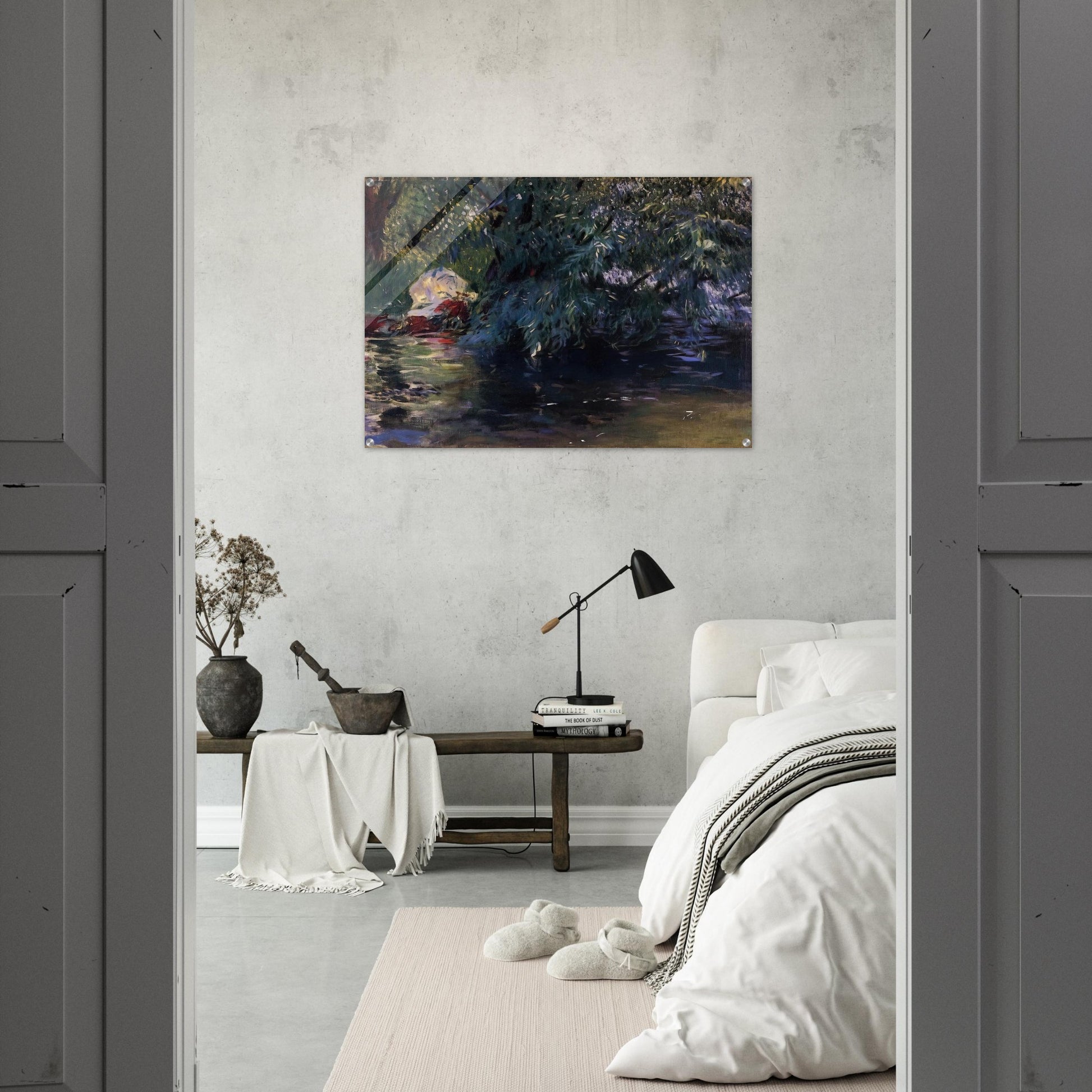 A Backwater, Calcot Mill near Reading - John Singer Sargent Acrylic Print - 70x100 cm / 28x40″ inches
