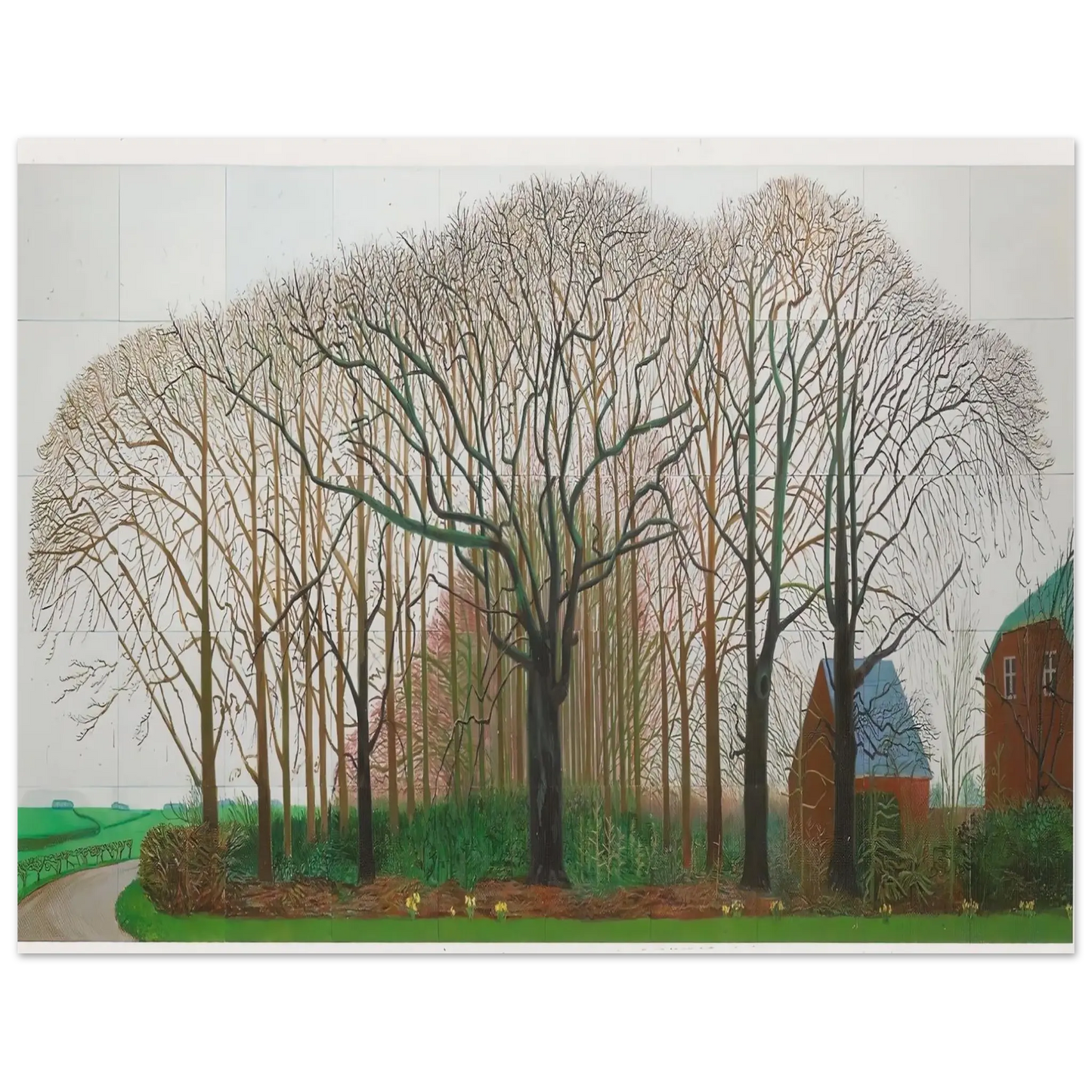 David Hockney - David Hockney Wall art - 70x100 cm / 28x40 Inches - Premium Wooden Framed Poster With Fine Art Paper - Black frame