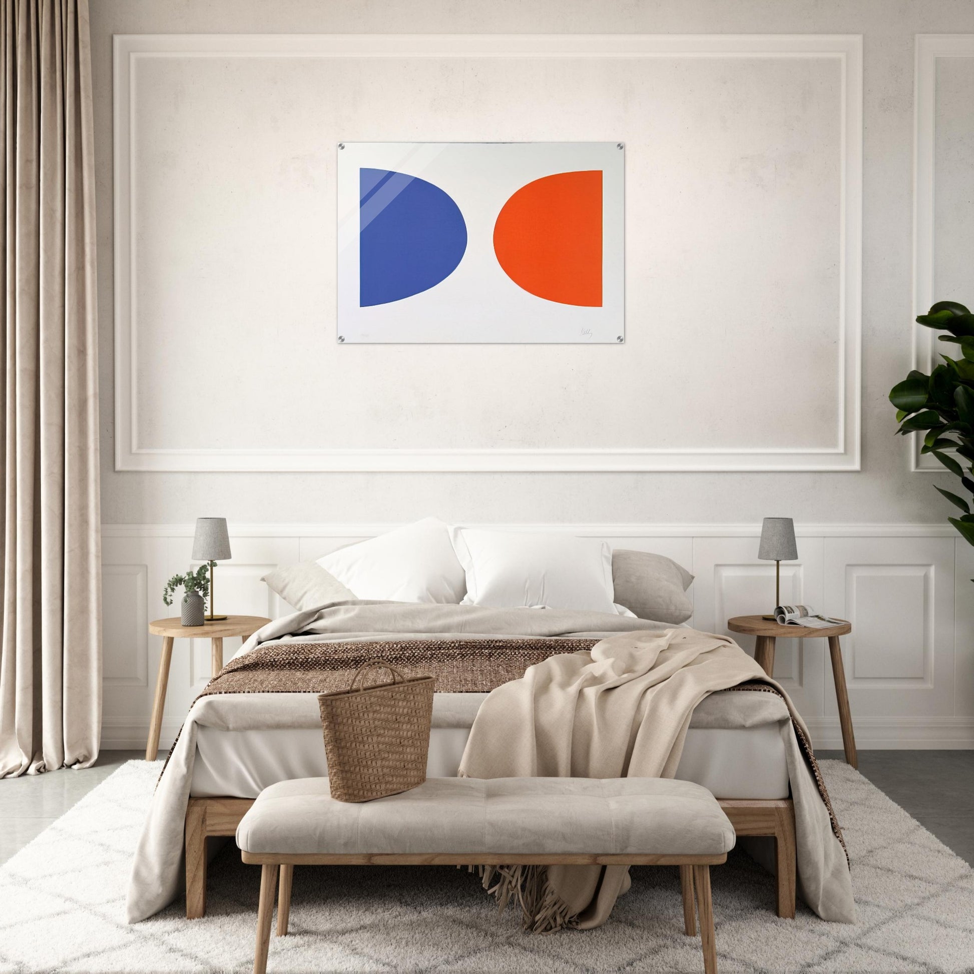 Blue and Orange from Suite of Twenty-Seven Color Lithographs - Ellsworth Kelly Acrylic Print - 70x100 cm / 28x40″ inches