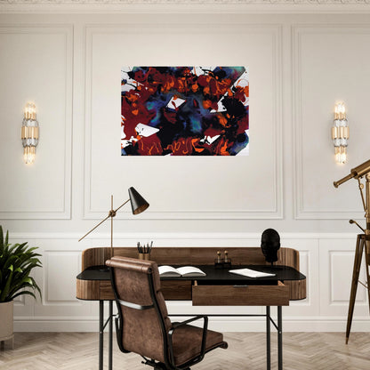 Untitled  SFP94-149  SFF 1819  - Sam Francis Brushed Aluminum Print - 70x100 cm / 28x40 inches | Sam Francis Aluminum Print | Sam Francis Prints