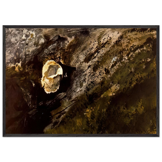 INLAND SHELL - Andrew Wyeth 70x100 cm / 28x40 inches Framed Art Print – Black Wooden Frame